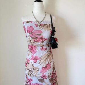 Y2K floral strapless asymmetrical coquette dress by Jessica